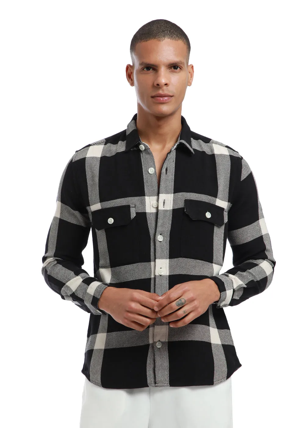 Bold Classic Brushed Cotton Check Shirt