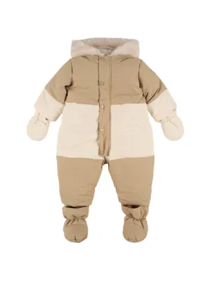 Bonpoint   Nylon down romper w/hood 