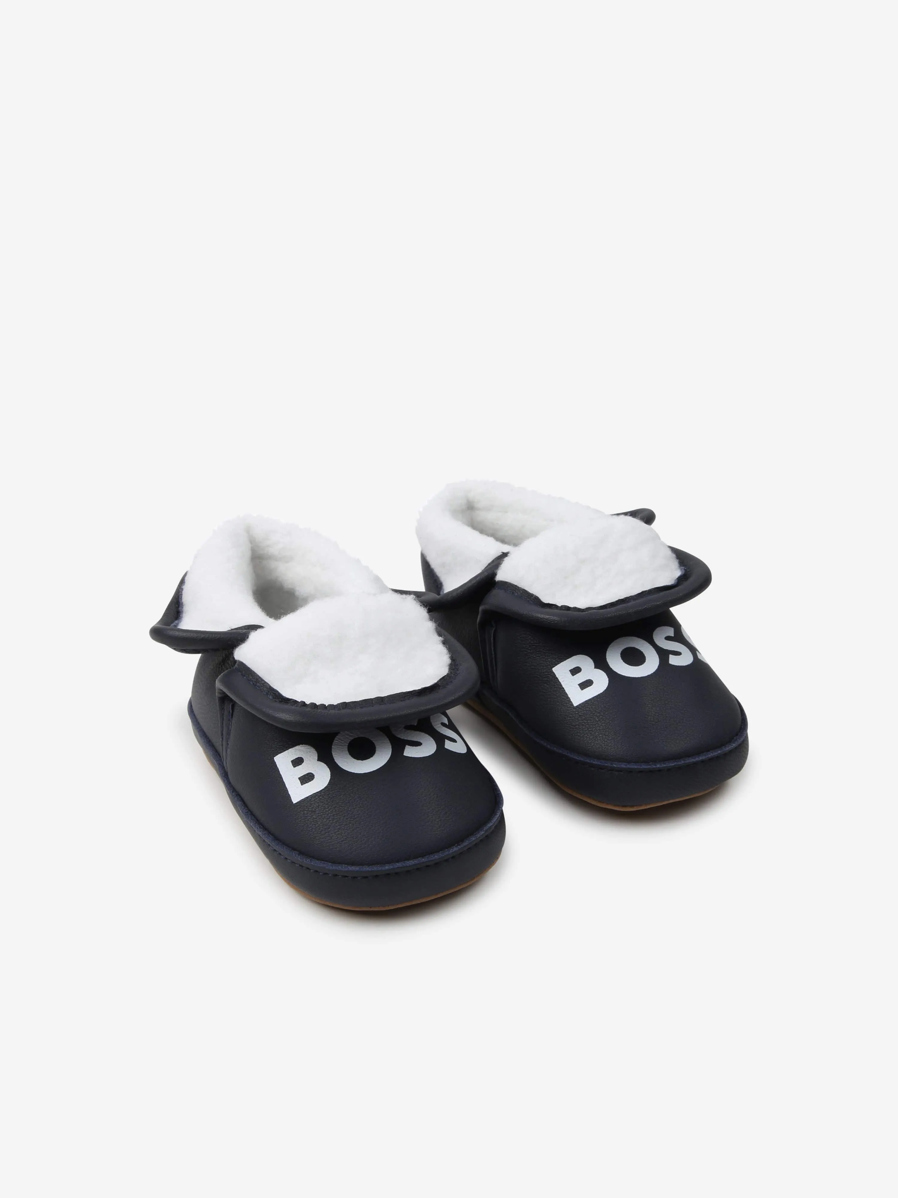 BOSS Baby Suede Pre-Walker Booties in Navy