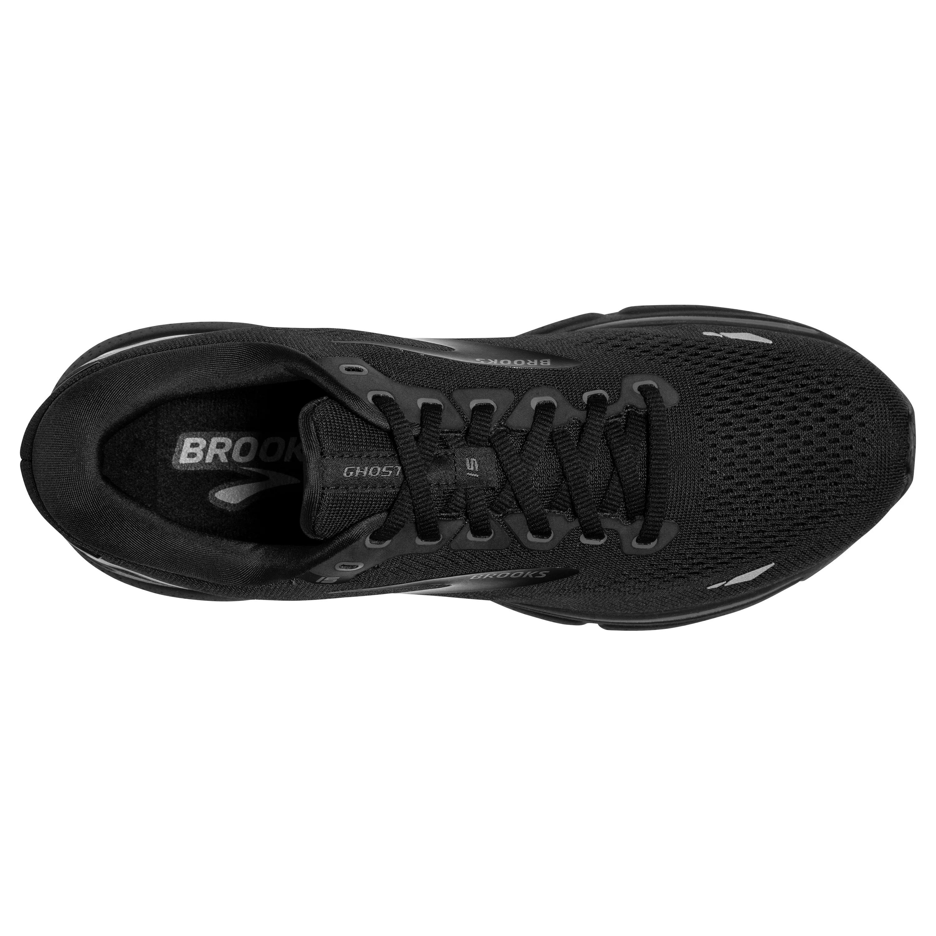 Brooks Mens Trainer Ghost 15 Black/Black/Ebony