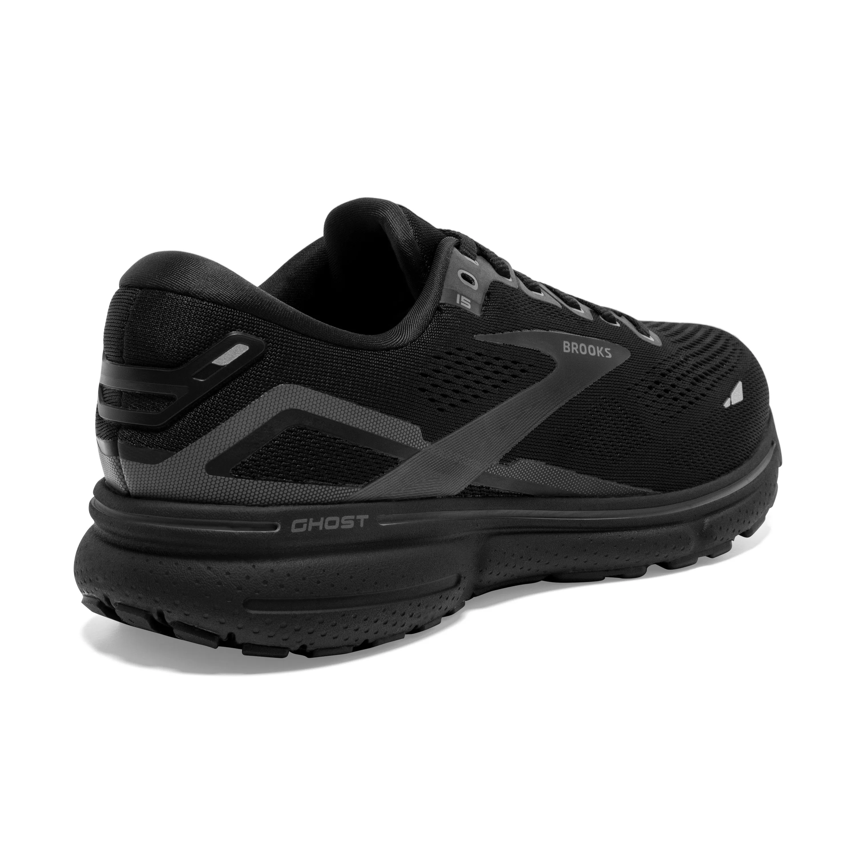 Brooks Mens Trainer Ghost 15 Black/Black/Ebony