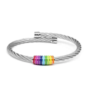 Celtic Rainbow Bangle Gray