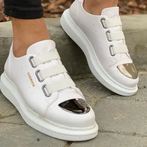 Chekich Men's Shoes White Color Elastic Band Closure Artificial Leather Spring and Autumn Seasons Slip On Comfortable  Fashion Wedding Orthopedic Suits Comfort Unisex Lightweight Casual Odorless Breathable CH251