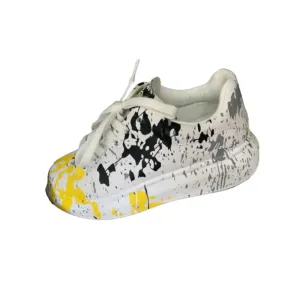 Colorful Graffiti PU Leather Sneakers