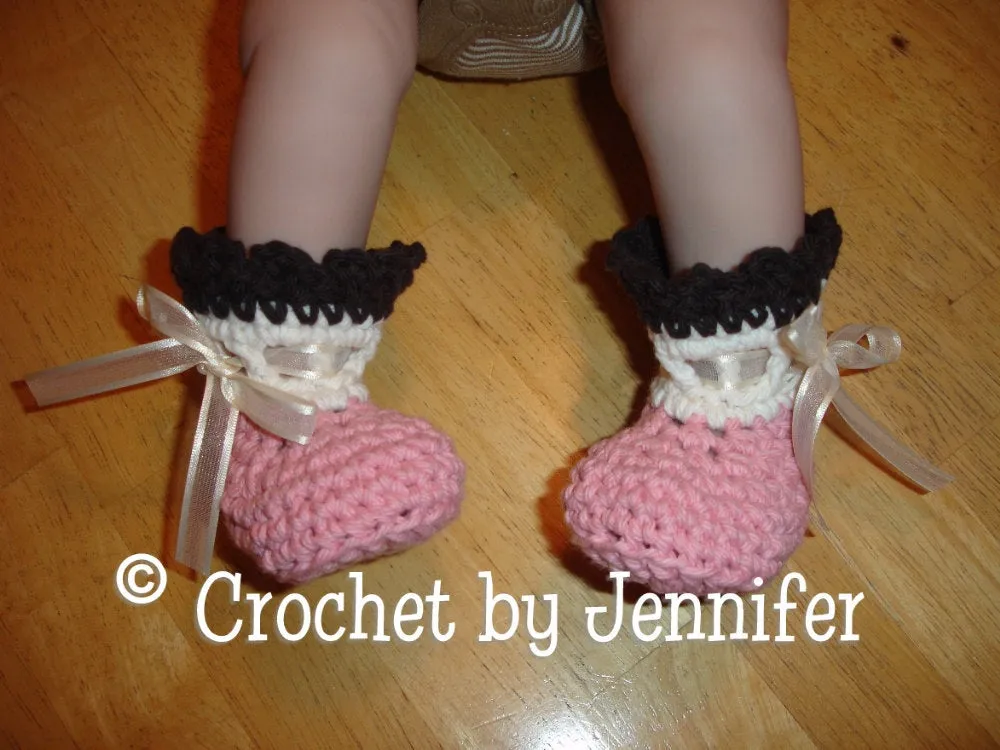 Crochet Pattern for Katrina Baby Booties | Crochet Baby Shoes Pattern | Baby Booties Crocheting Pattern | DIY Written Crochet Instructions