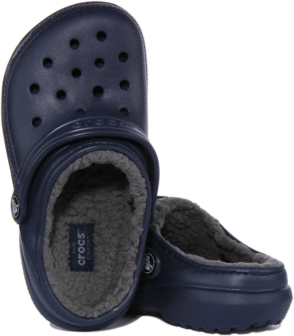 Crocs Classic Lined In Navy For Kids