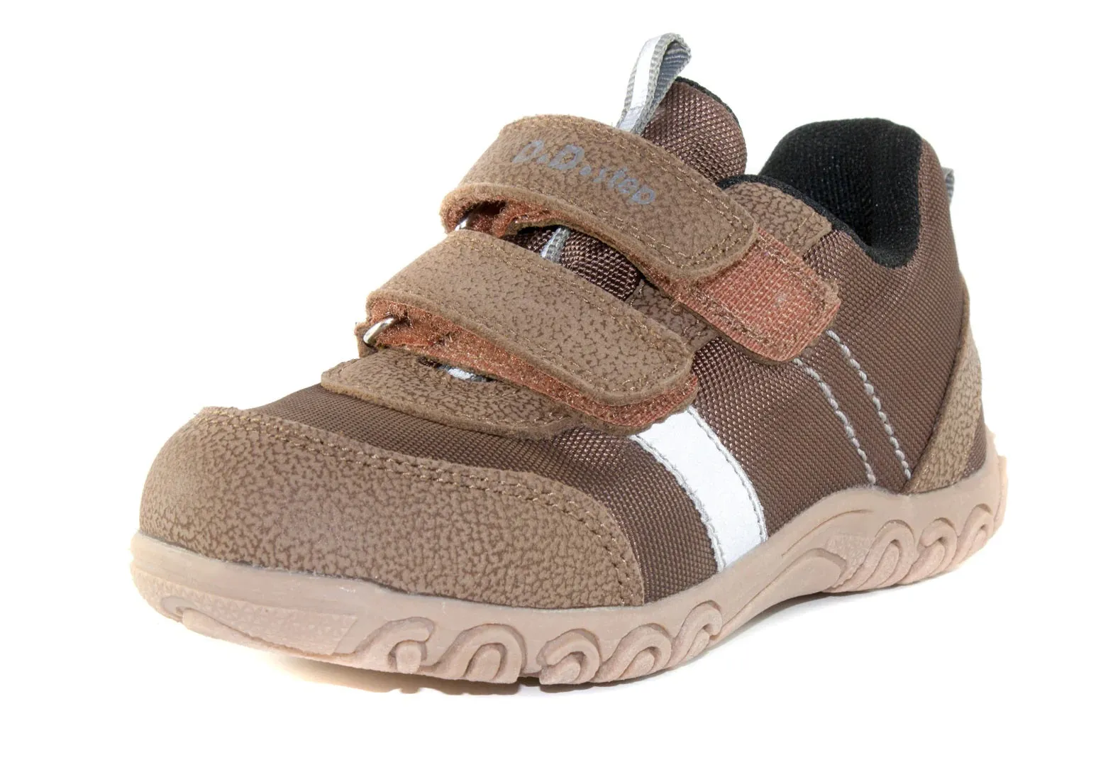 D.D. Step Little Kid Boy Waterproof Double Strap Shoes Chocolate Brown - Supportive Leather From Europe Kids Orthopedic