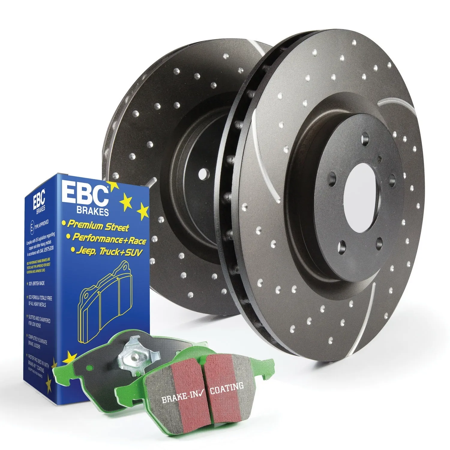 EBC Brakes S10KF1345 S10 Kits Greenstuff 2000 and GD Rotors