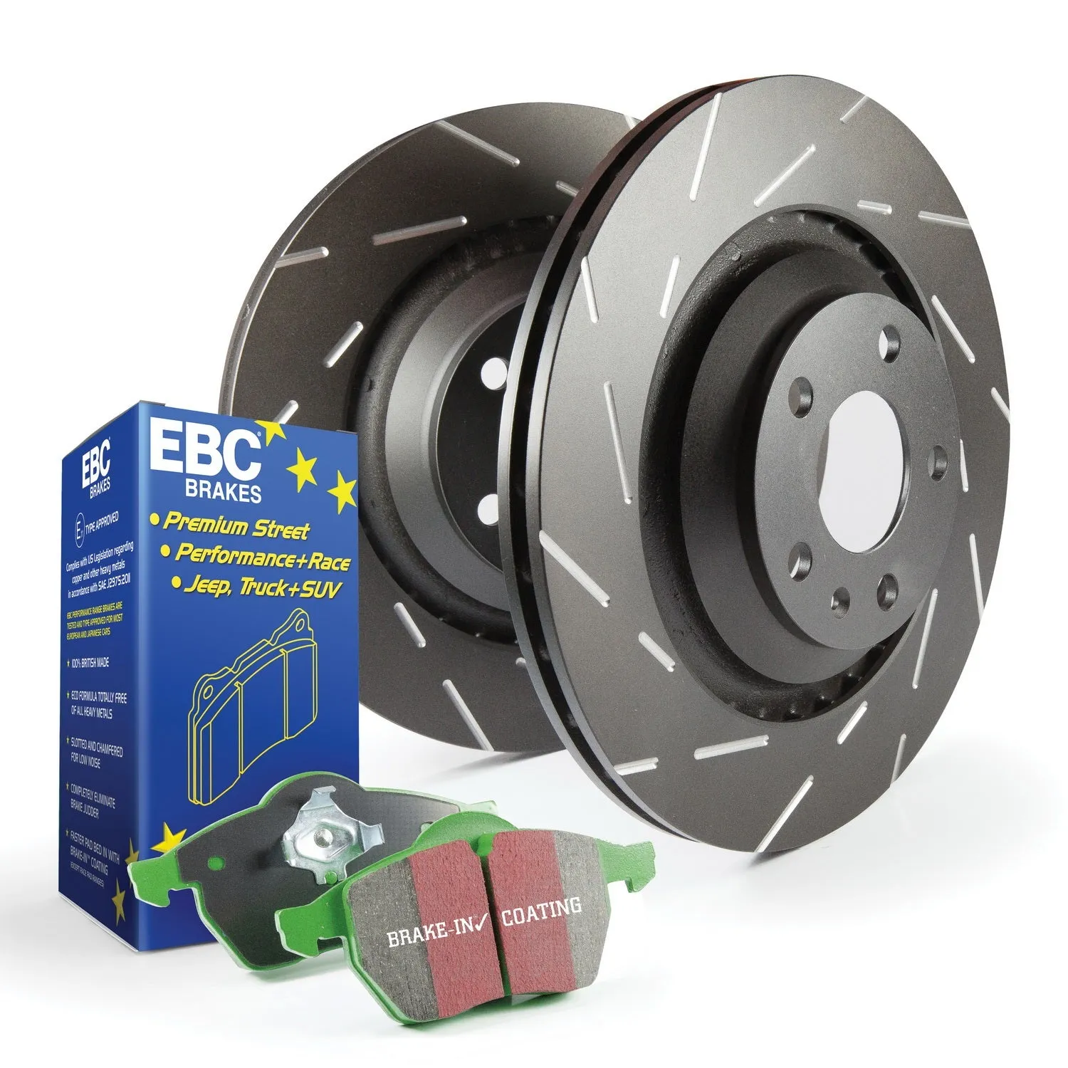 EBC Brakes S2KF1050 S2 Kits Greenstuff 2000 and USR Rotors