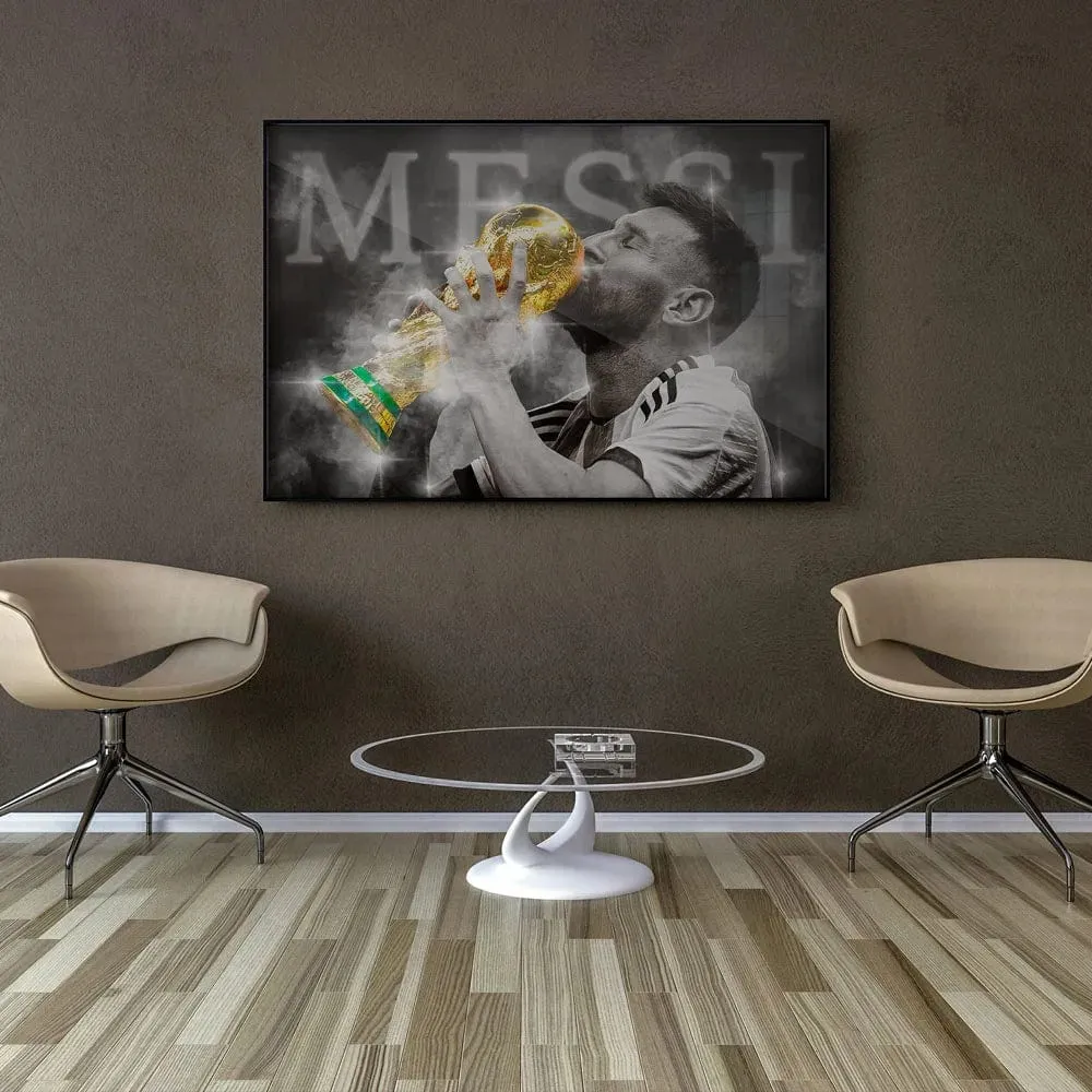 Football Legend Messi Canvas Artwork Prints Soccer Star Wall Art