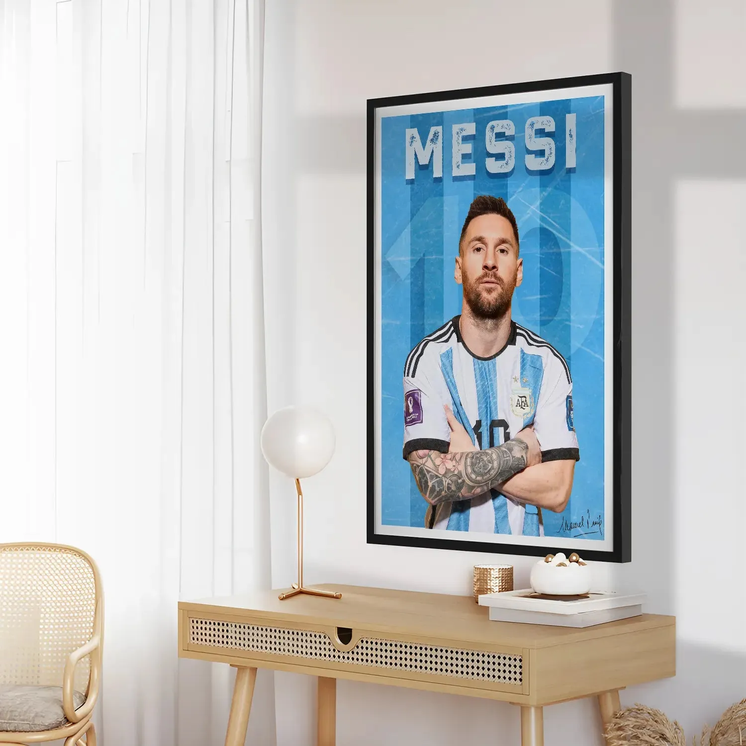 Footballer Messi Artwork