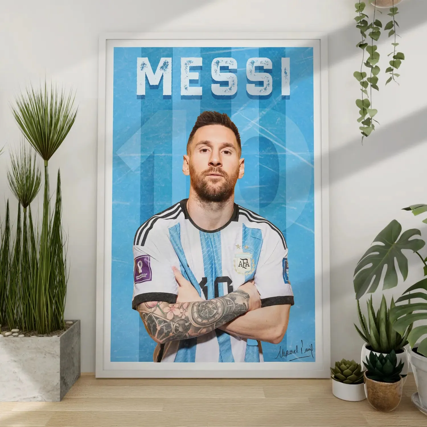 Footballer Messi Artwork