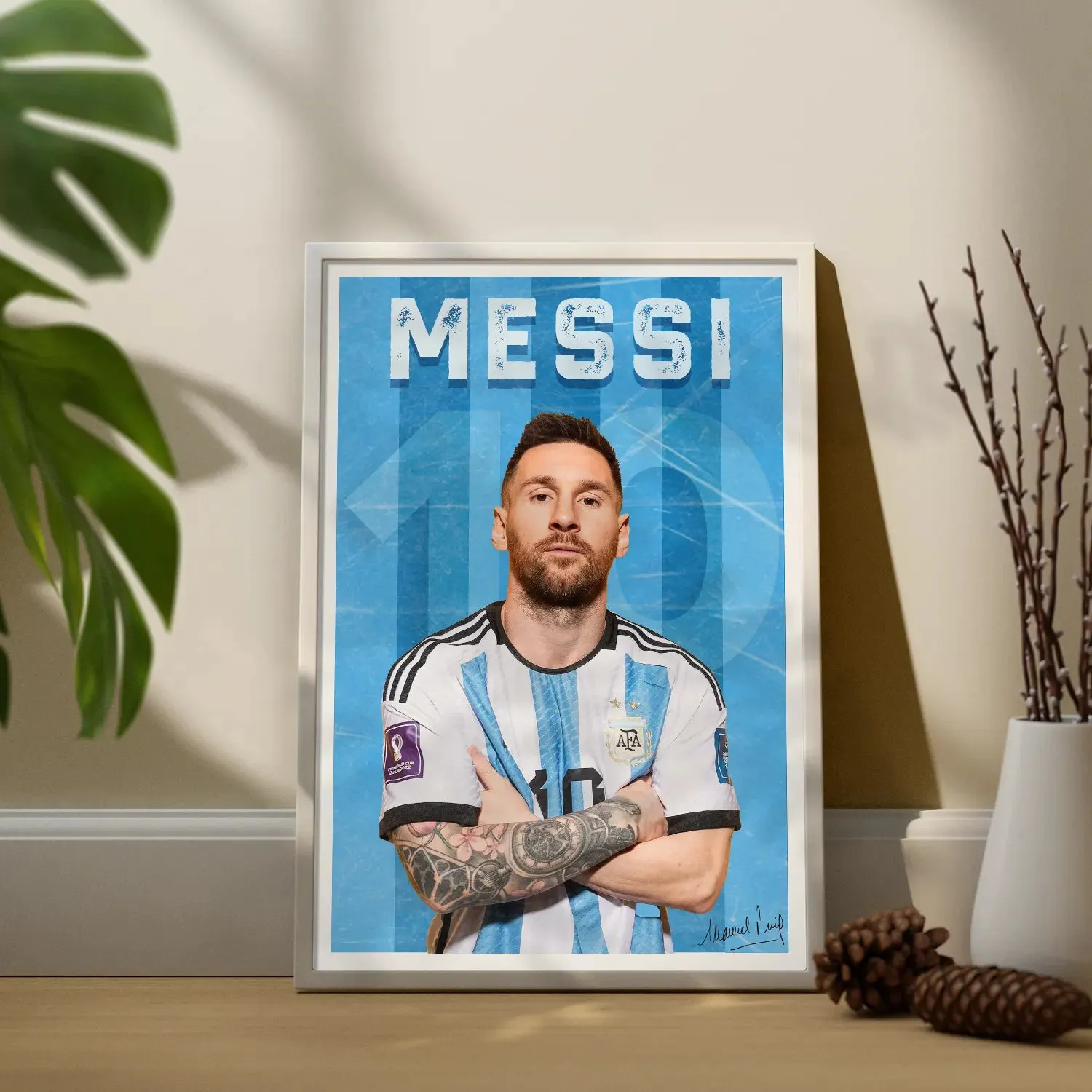 Footballer Messi Artwork