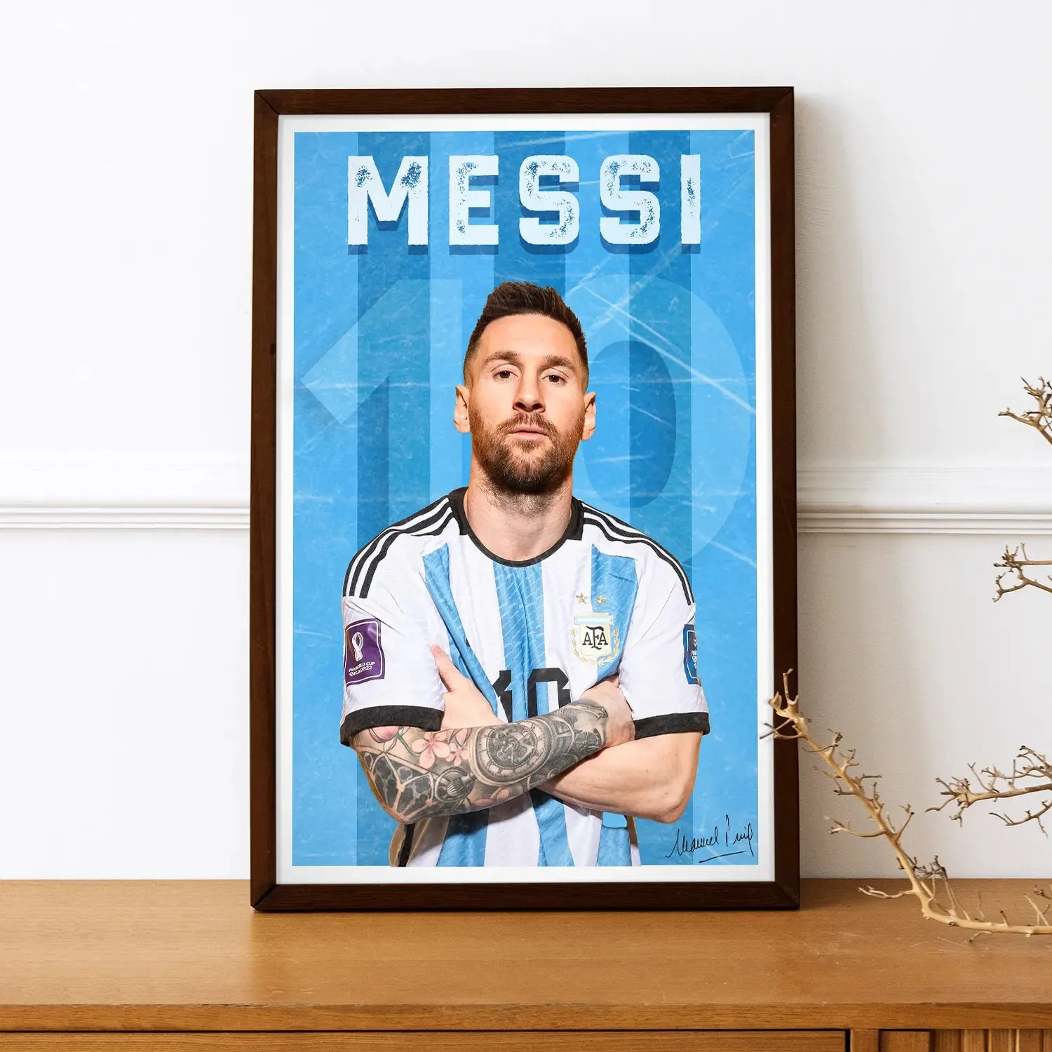 Footballer Messi Artwork