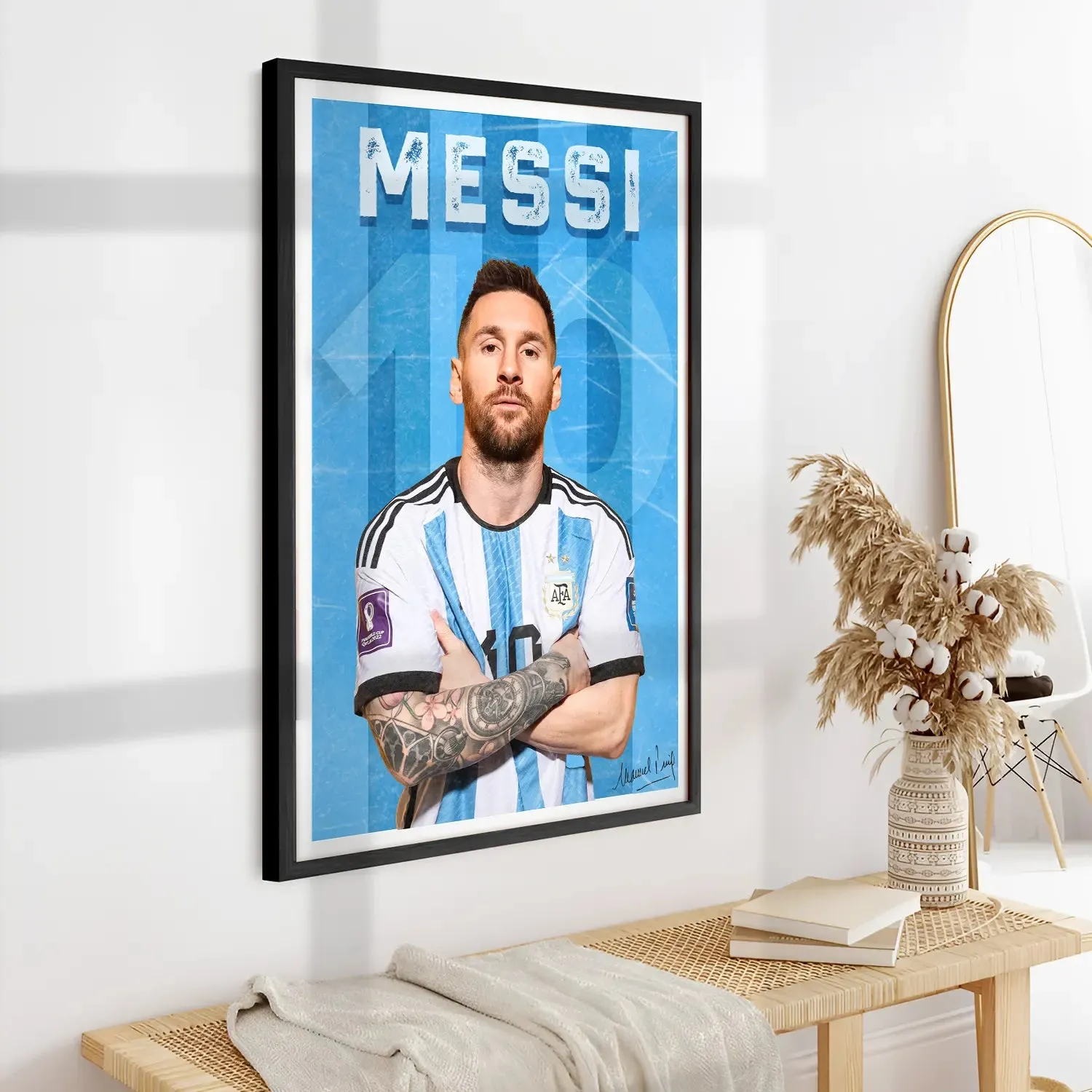 Footballer Messi Artwork