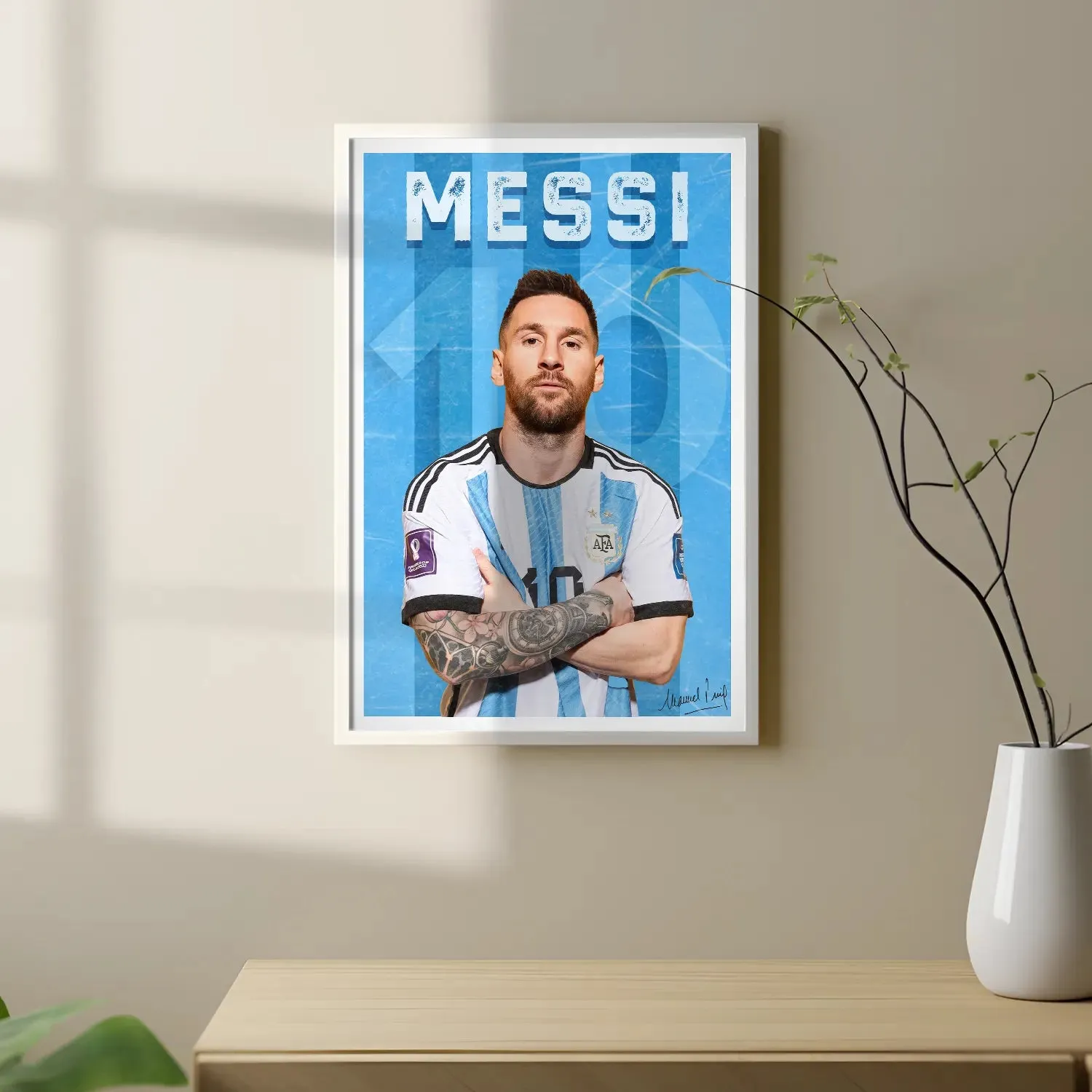 Footballer Messi Artwork