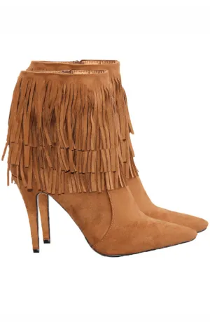 Fringe Booties Cognac 2.0