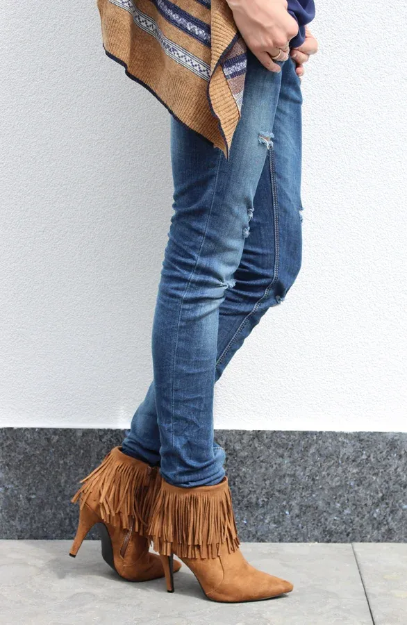 Fringe Booties Cognac 2.0