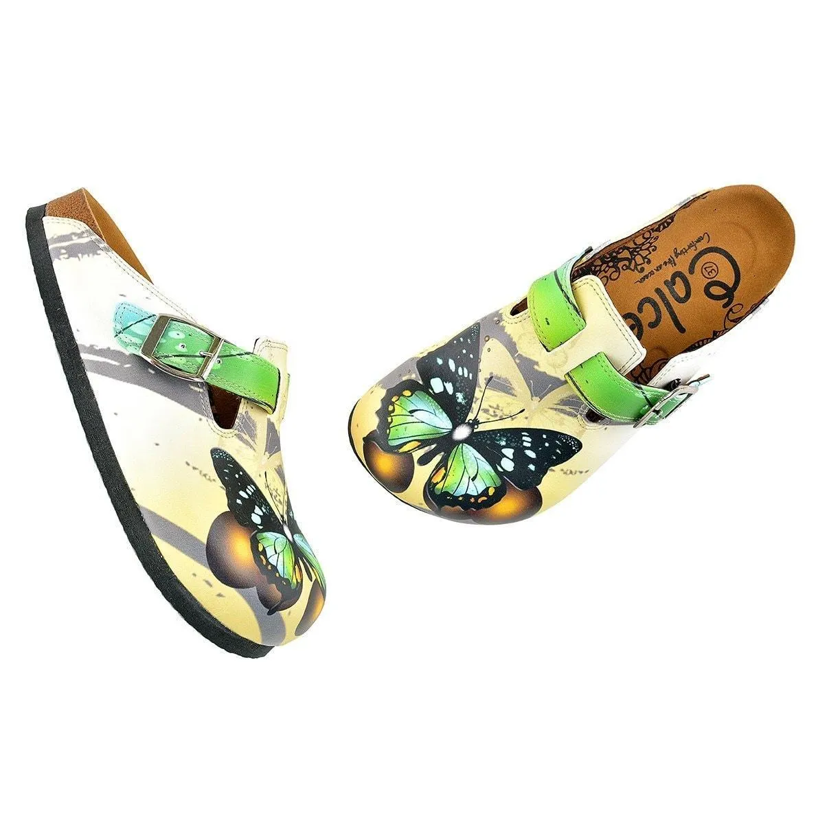 Green Butterfly Clogs WCAL344