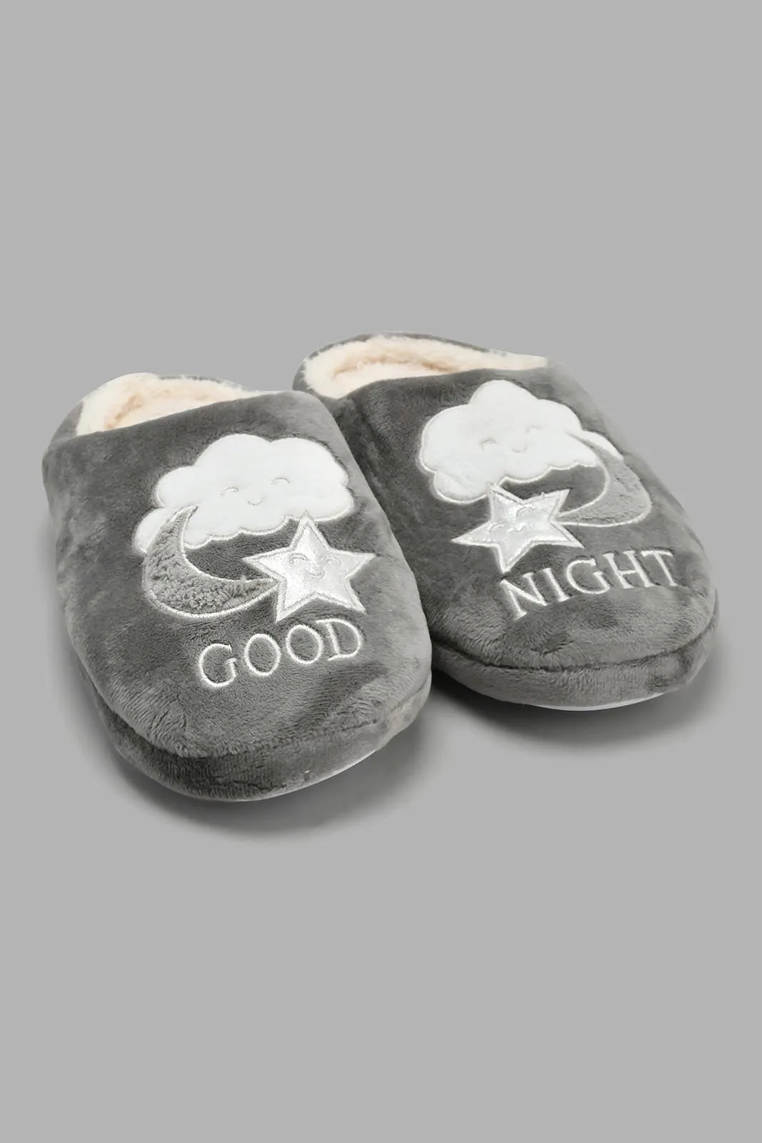 Grey Goodnight Slipper