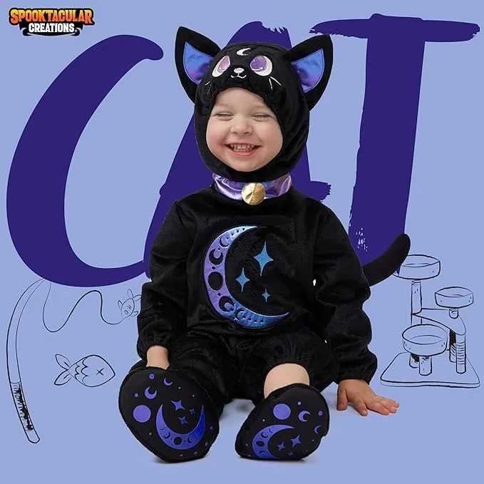 Halloween Unisex Baby Black Cat Costume