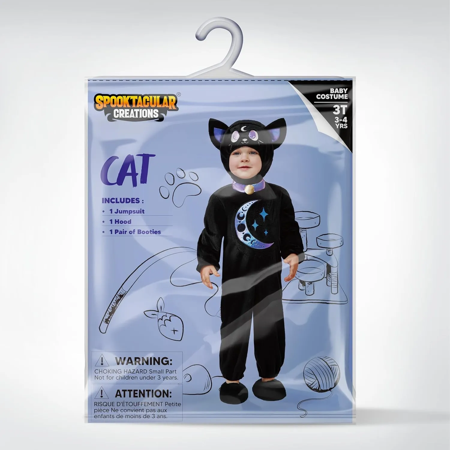 Halloween Unisex Baby Black Cat Costume