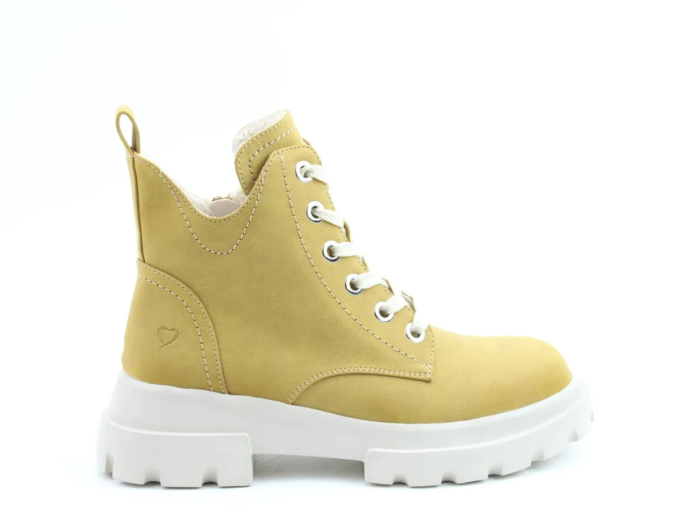 Heavenly Feet Clea Womens Mustard Litesoles Zip Up Ankle Boots