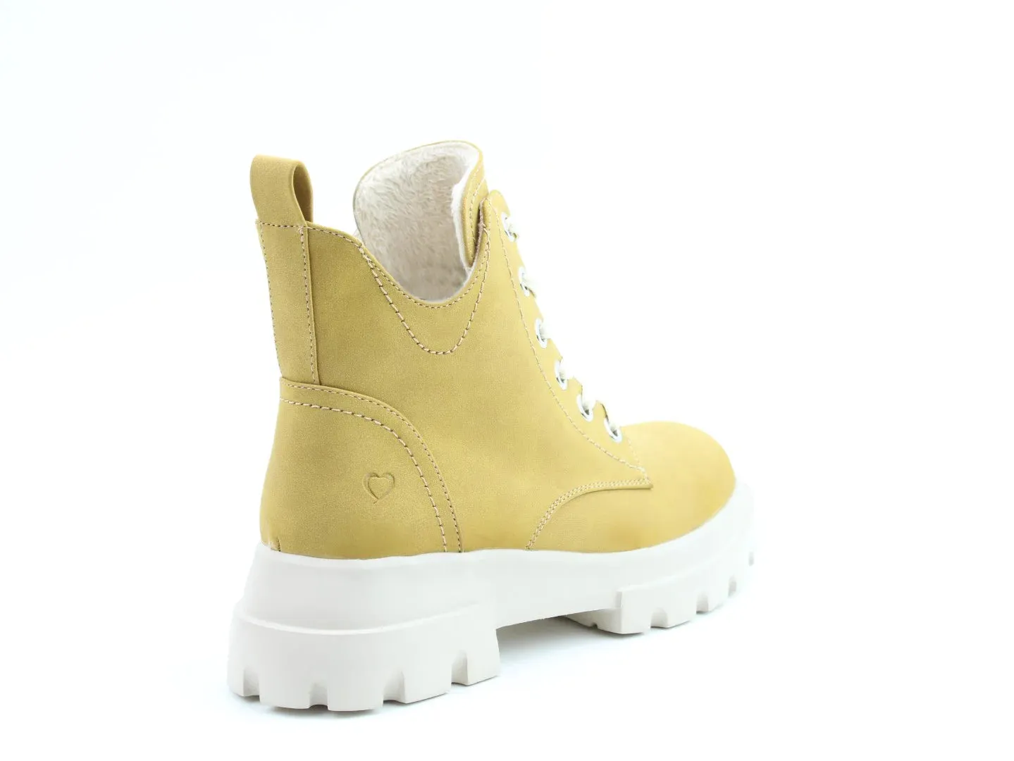 Heavenly Feet Clea Womens Mustard Litesoles Zip Up Ankle Boots