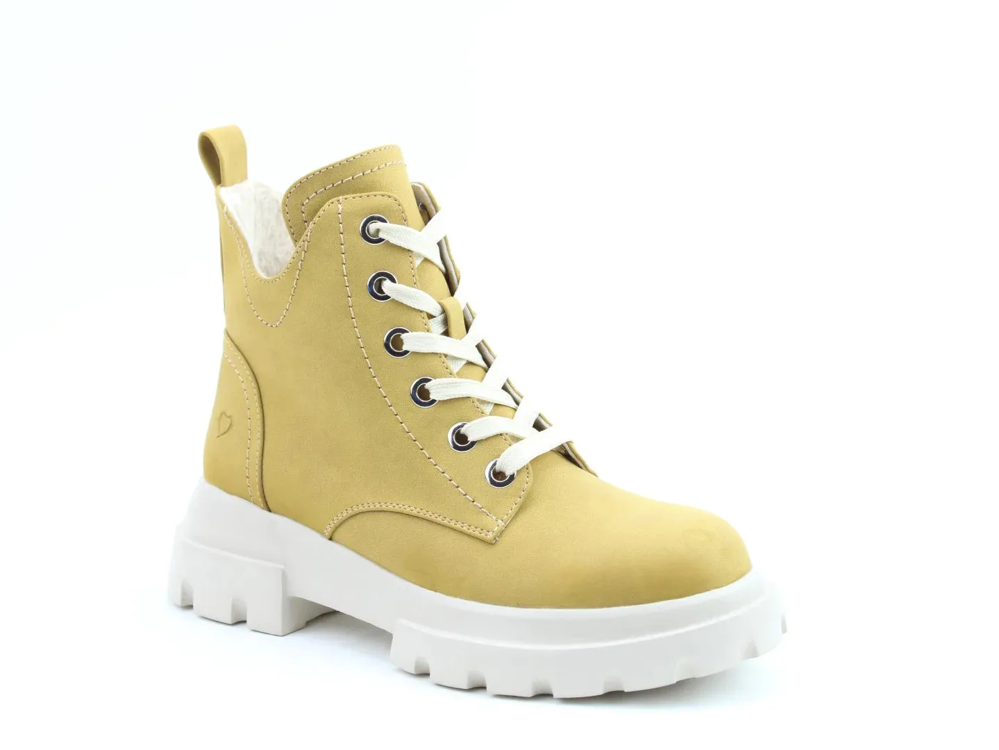 Heavenly Feet Clea Womens Mustard Litesoles Zip Up Ankle Boots