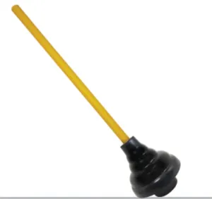 Heavy-Duty, Flanged Force Cup Plunger with 21 in. Wooden Handle