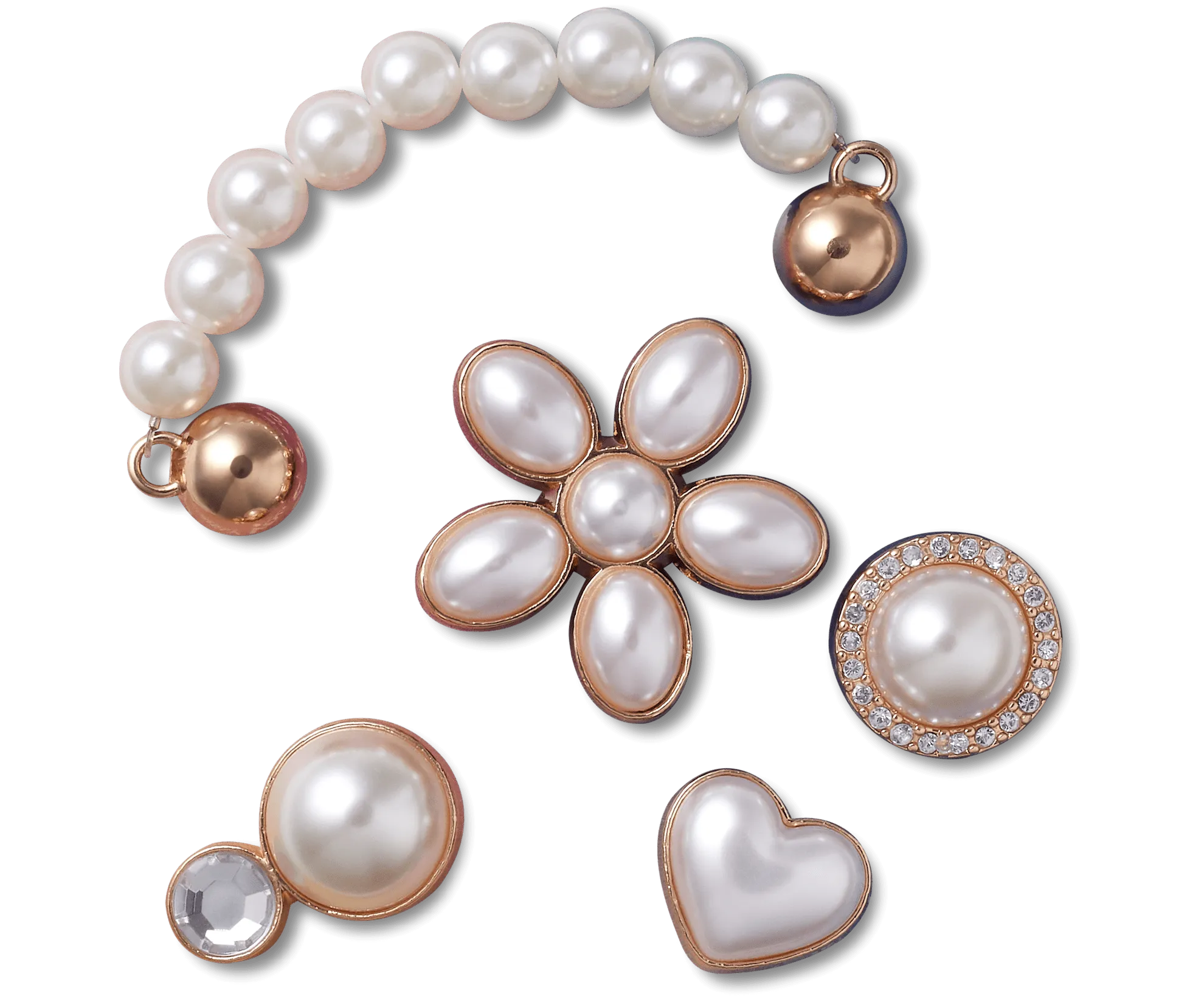 Jibbitz Dainty Pearl Jewelry - 5 pack