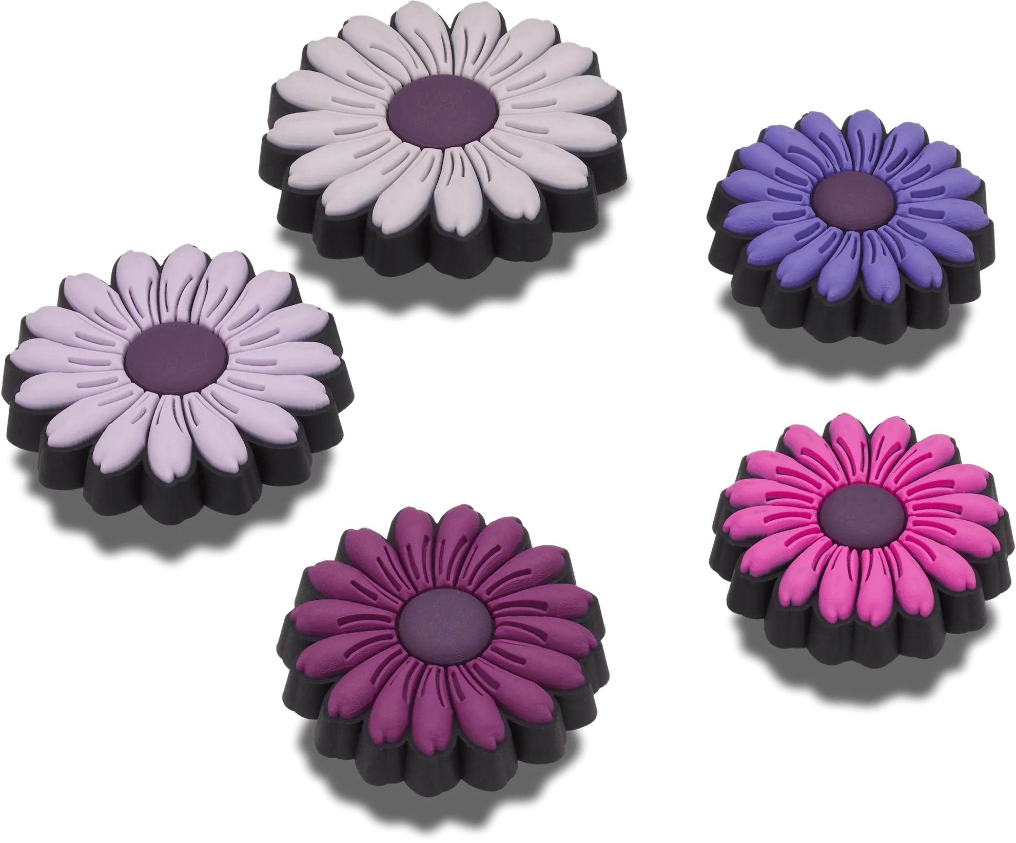 Jibbitz Mixed Purple Florals - 5 pack