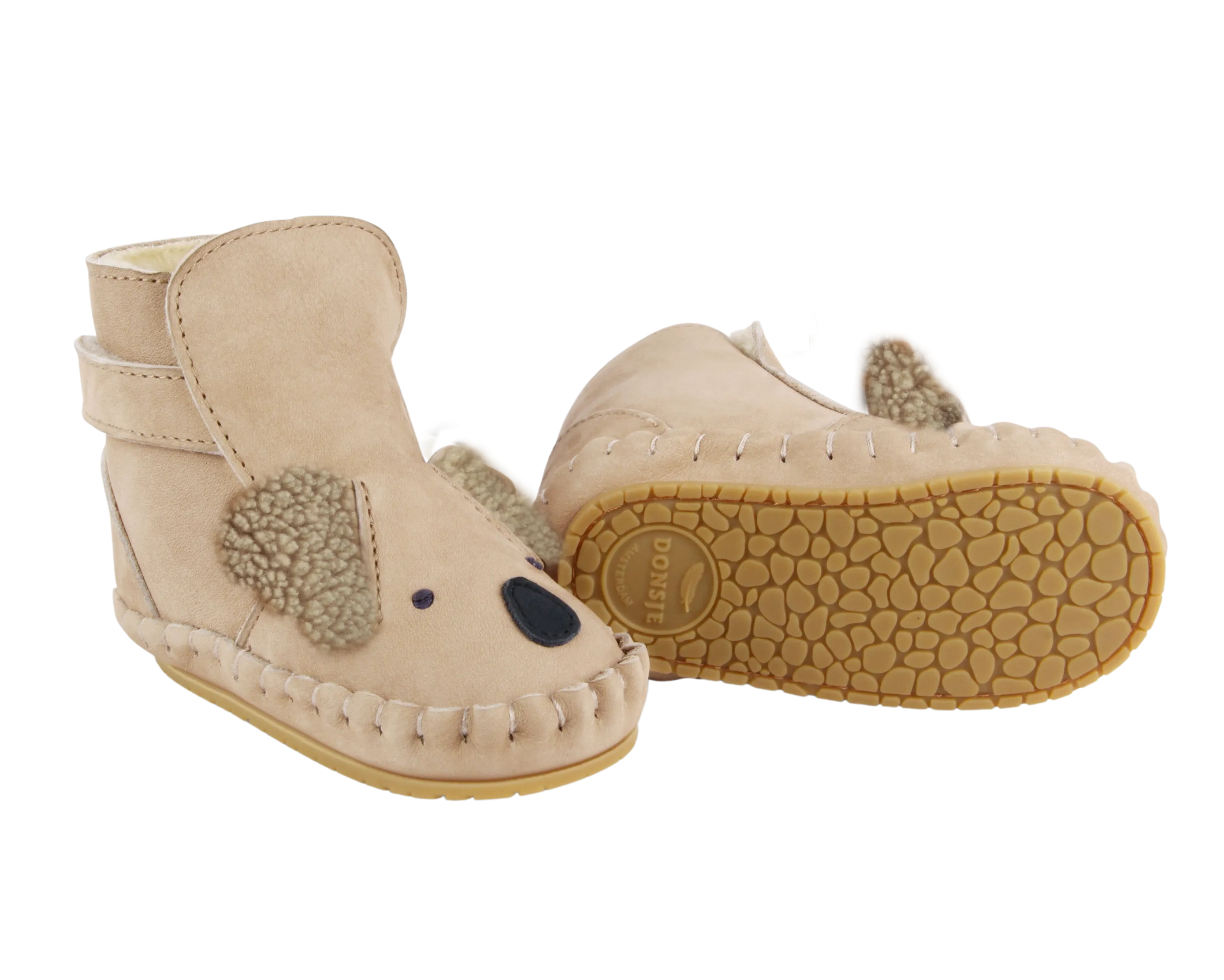 Kapi Exclusive Booties | Fluffy Koala | Taupe Nubuck