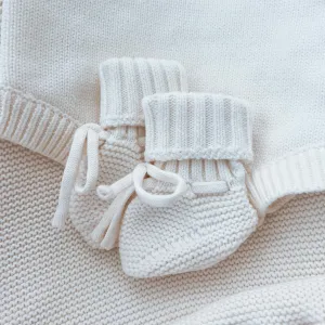 Knit Baby Booties | Ivory