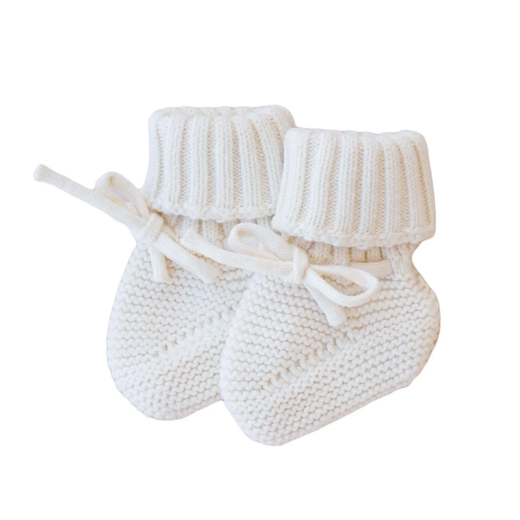 Knit Baby Booties | Ivory