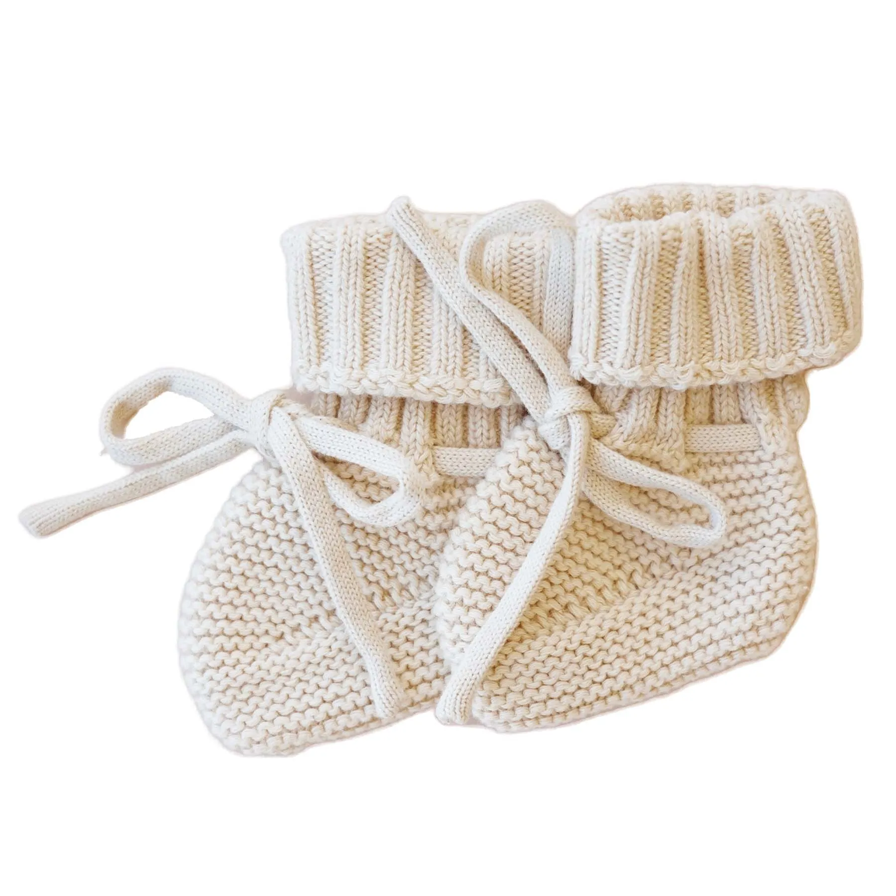 Knit Baby Booties | Sand*