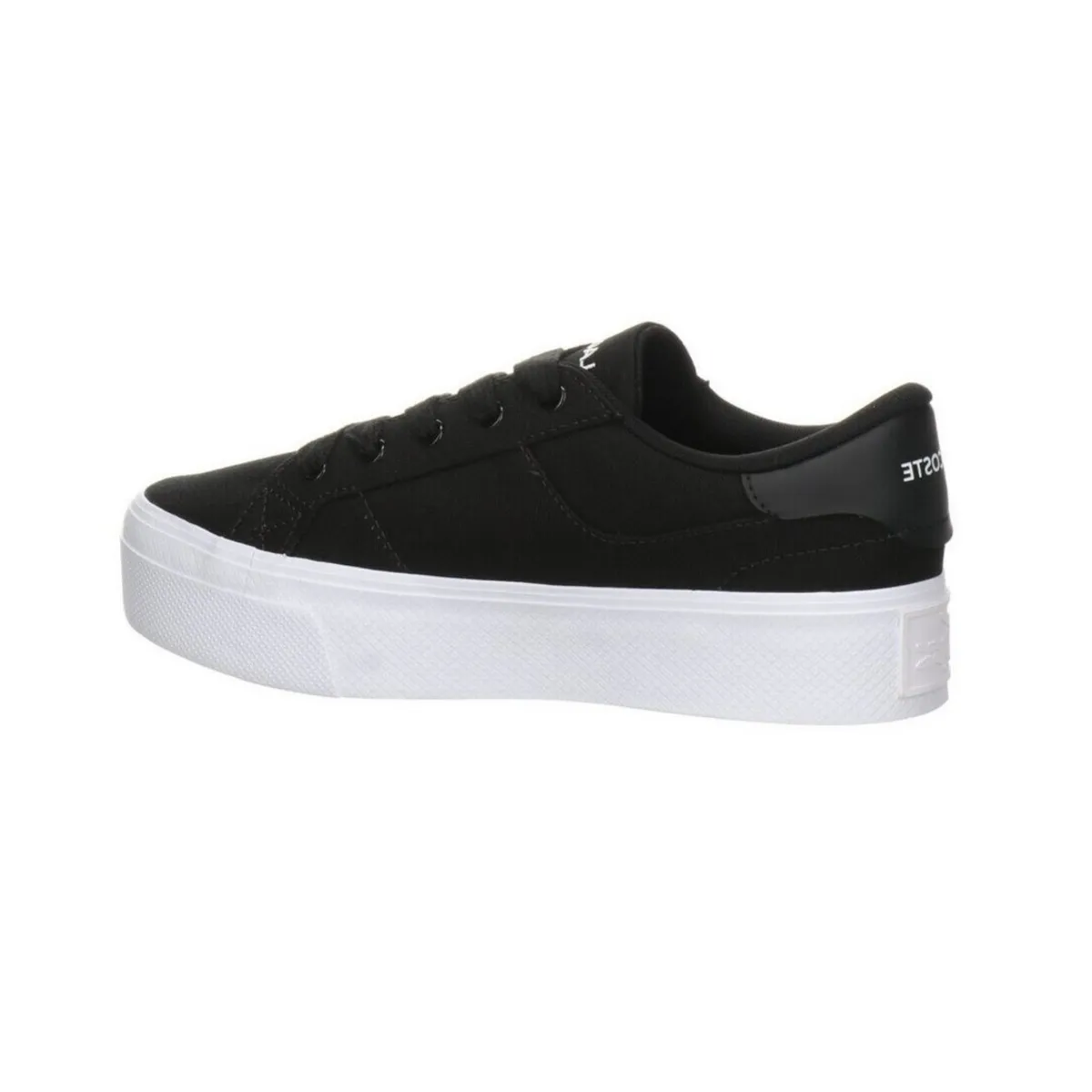 LACOSTE 7-45CFA0012312 ZIANE PLATFORM WMN'S (Medium) Black/White Leather & Synthetic Lifestyle Shoes