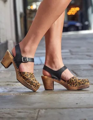 Leopard Lotta Clogs