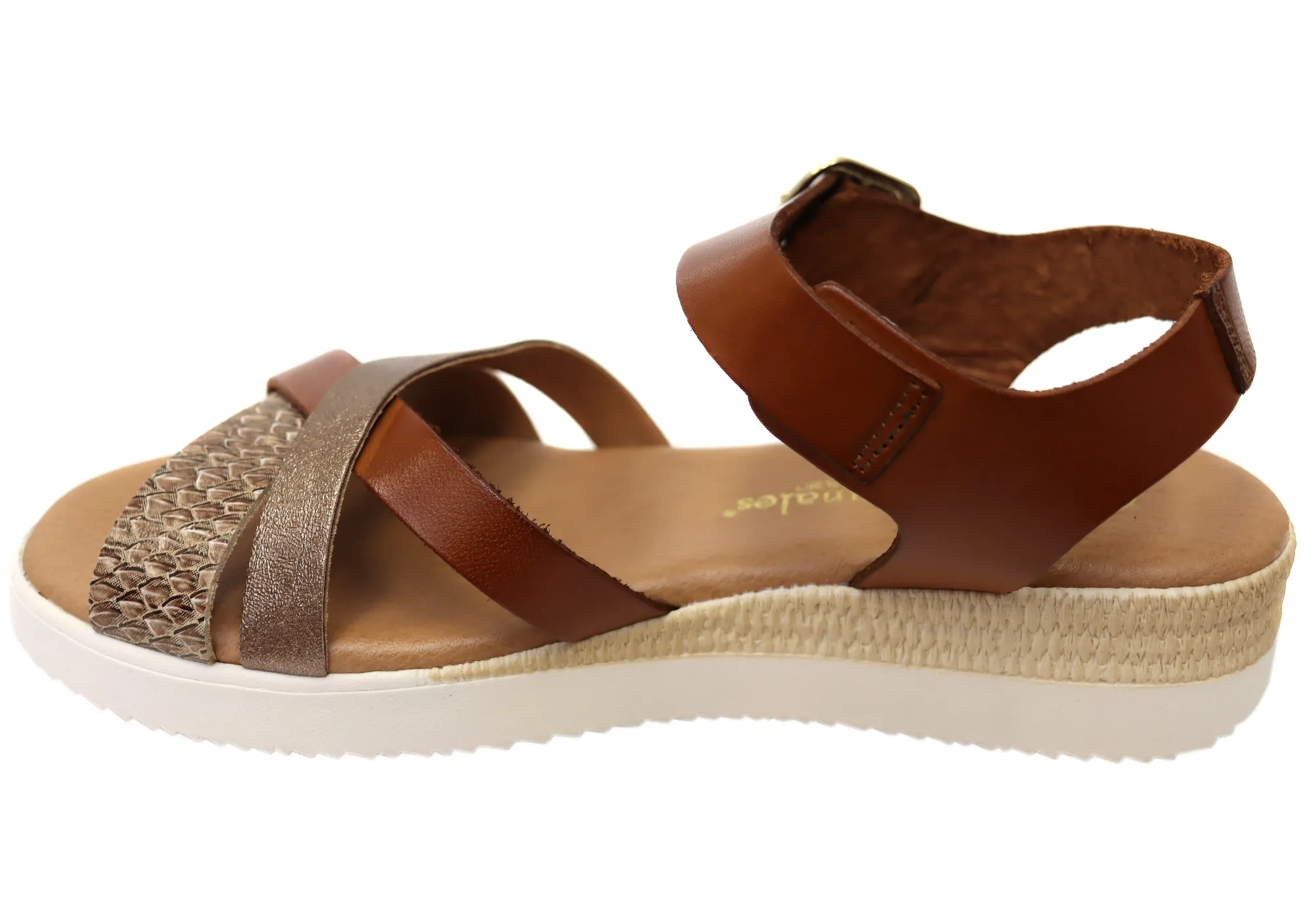 Lola Canales Lizzie Womens Comfortable Leather Sandals Made In Spain