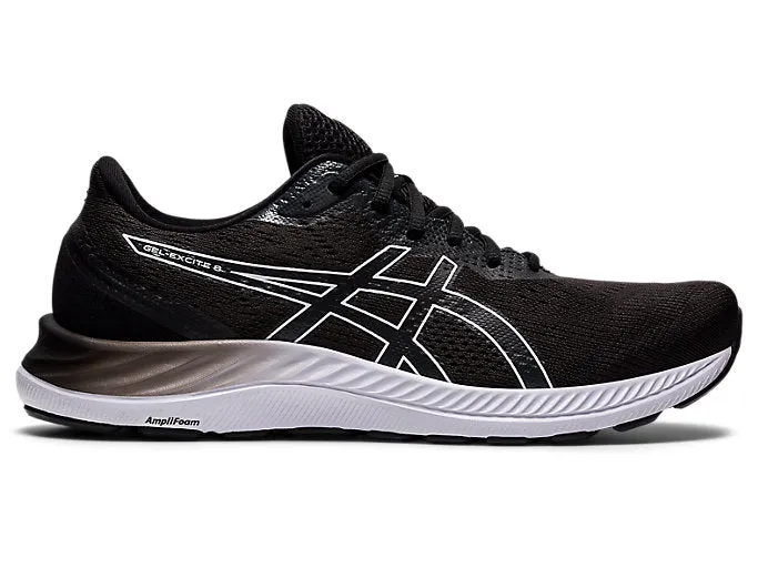 Men's Asics Gel-Excite 8, Black/White, 11 D Medium