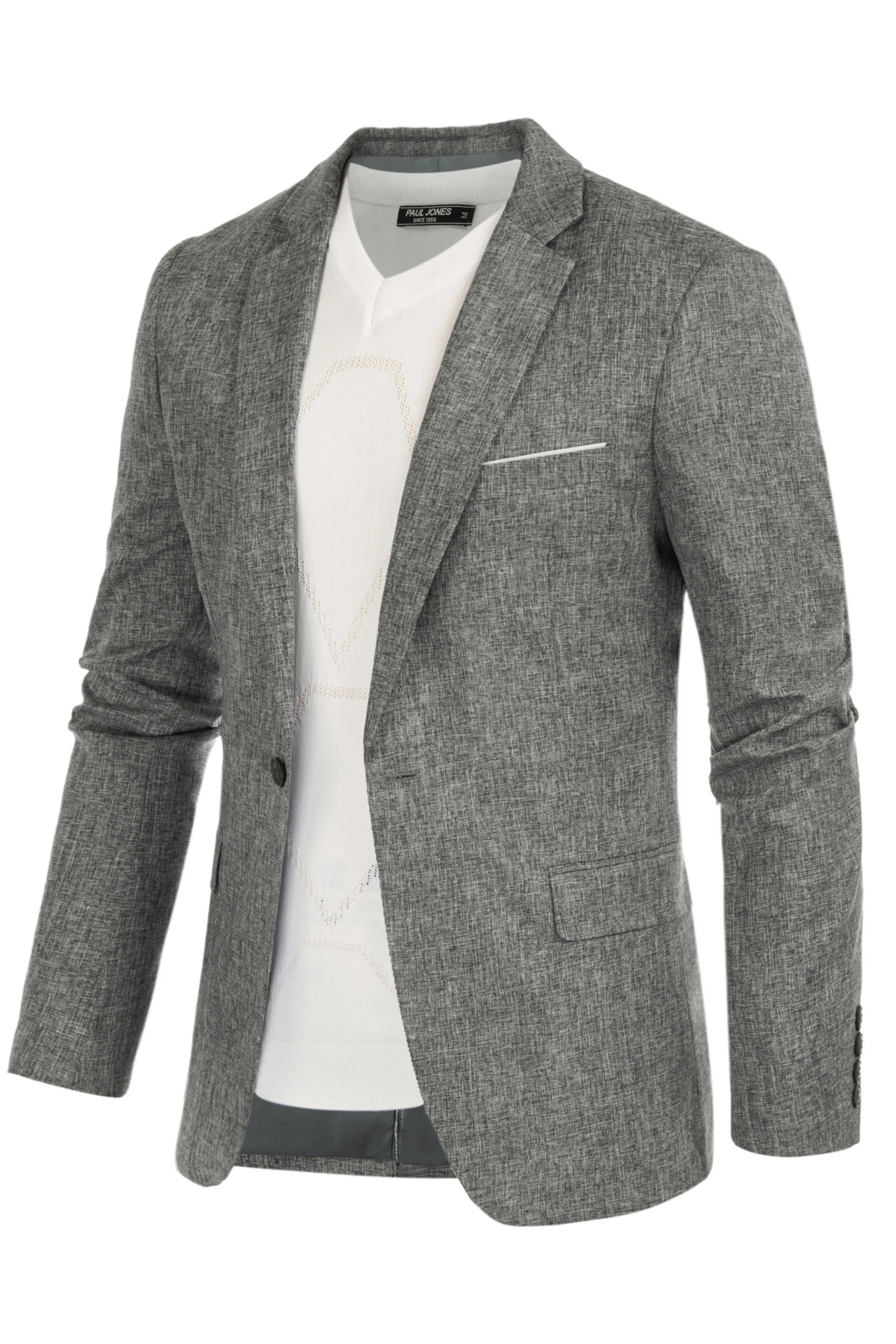 Men's Casual Lightweight Blazer Sport Coat One Button Business Suit Jacket