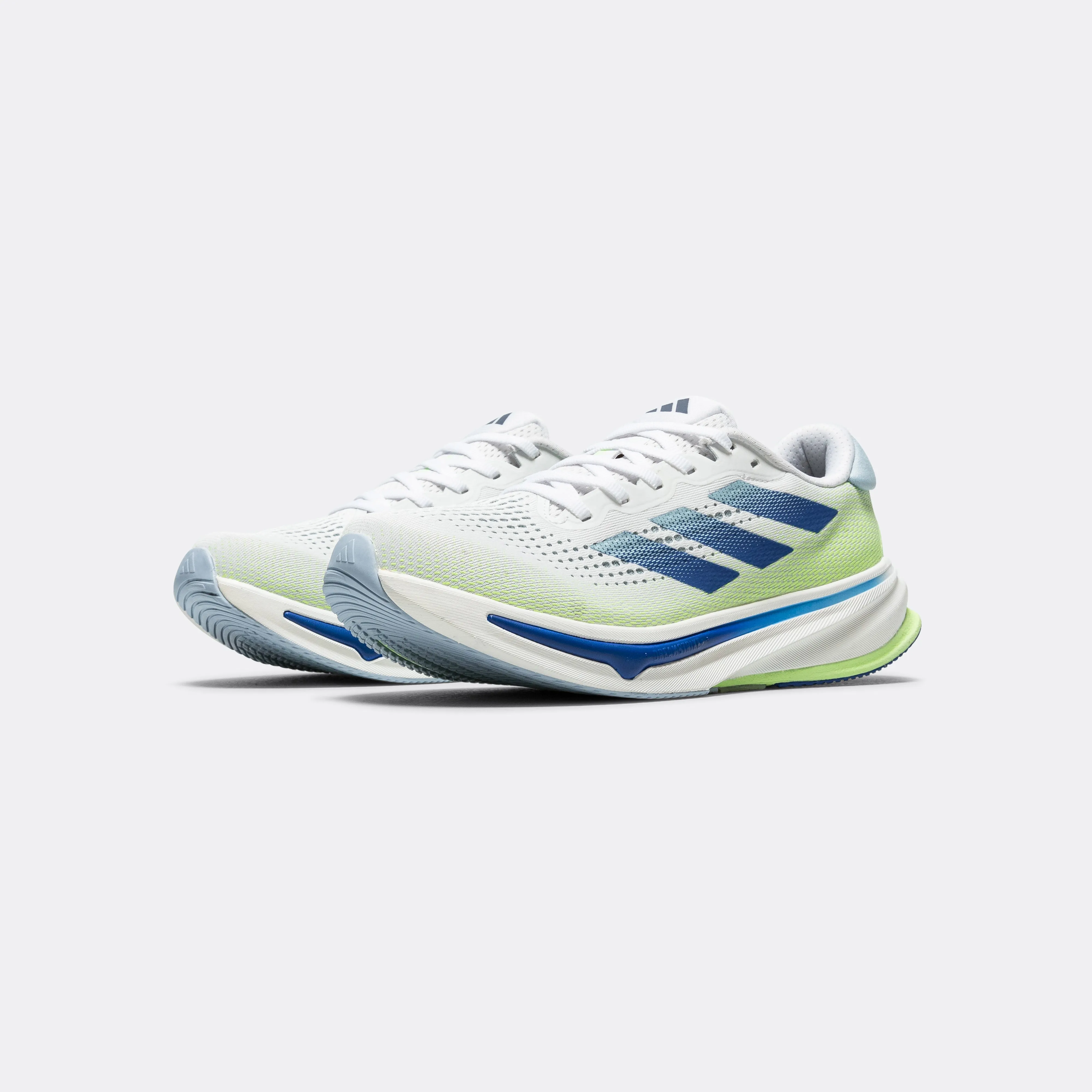 Mens Supernova Rise - Footwear White/Wonder Blue-Green Spark