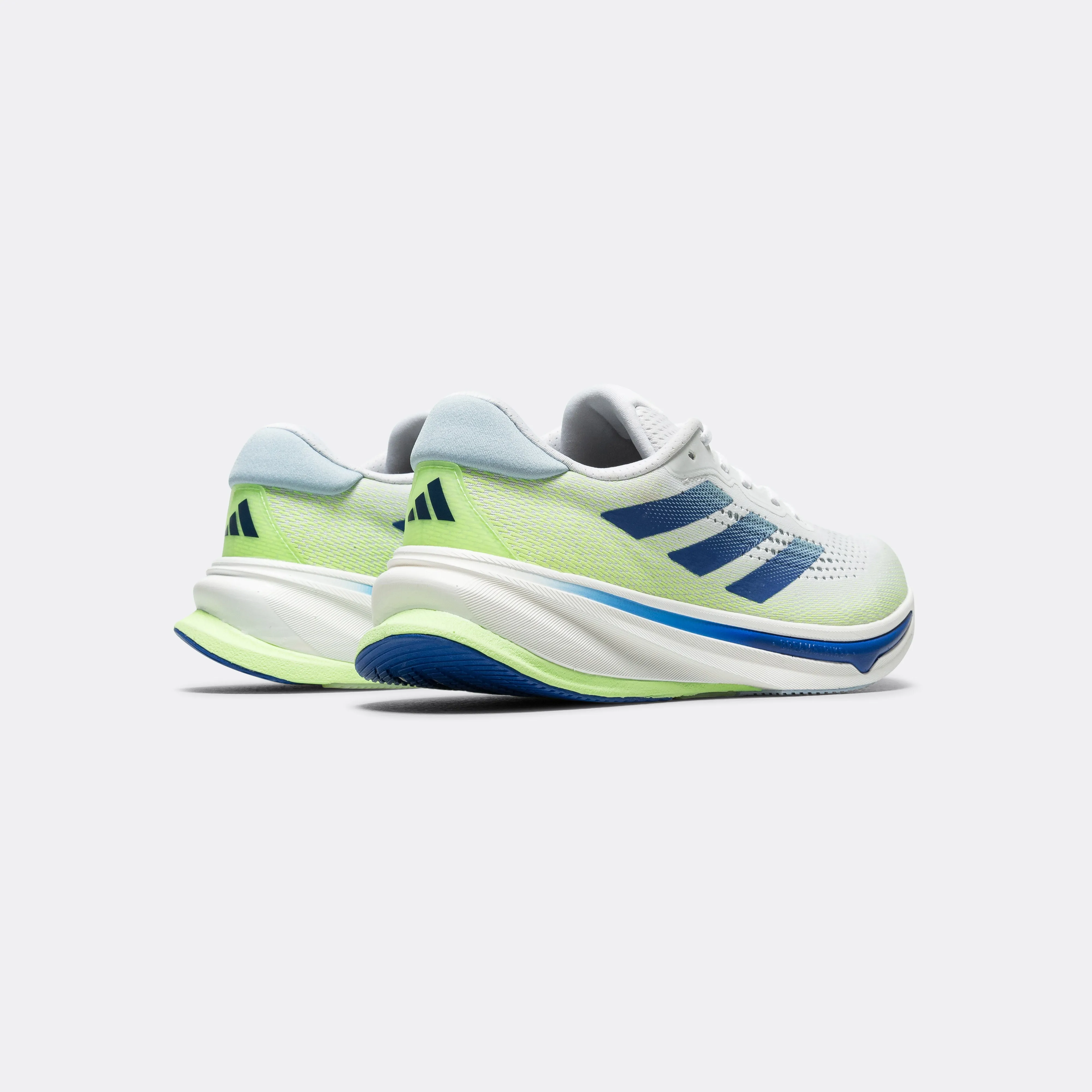 Mens Supernova Rise - Footwear White/Wonder Blue-Green Spark