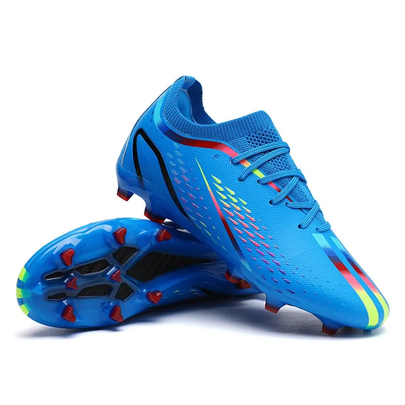 Men/Women Messi Style Low Ankle Soccer Cleats for Lawn or Artificial Grass