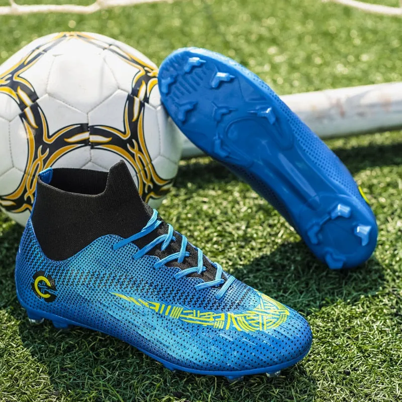 Men/Women Versatile Soccer Cleats with Ankle Protection Ideal for Artificial Grass, Softball, Baseball, and Indoor Play