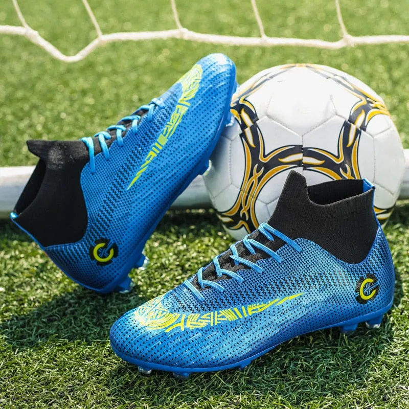 Men/Women Versatile Soccer Cleats with Ankle Protection Ideal for Artificial Grass, Softball, Baseball, and Indoor Play