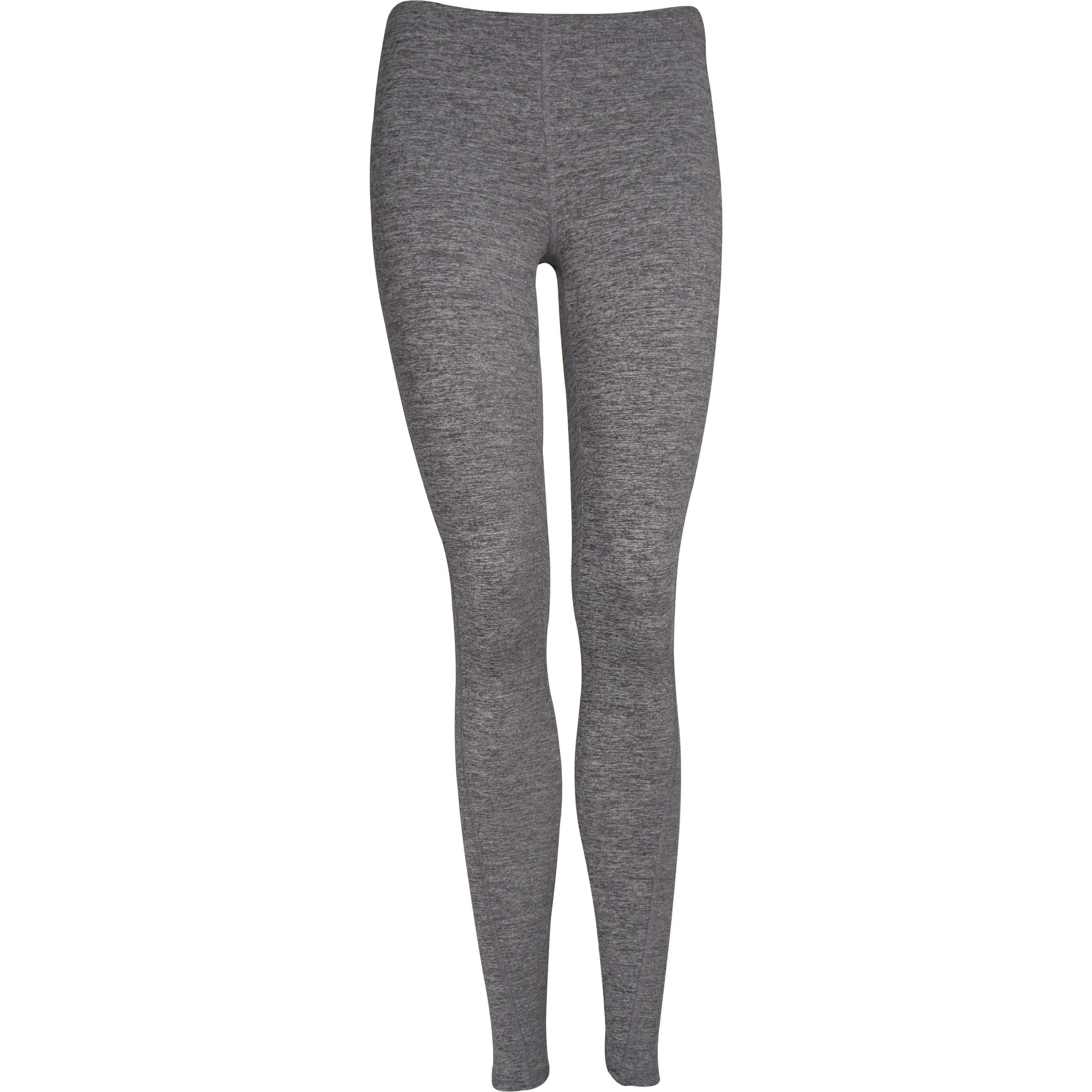 More Mile Train To Run Womens Long Running Tights - Grey