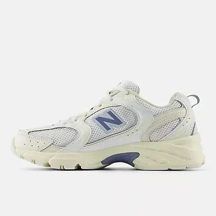 New Balance Unisex 530 Sneakers- Cream/ Blue