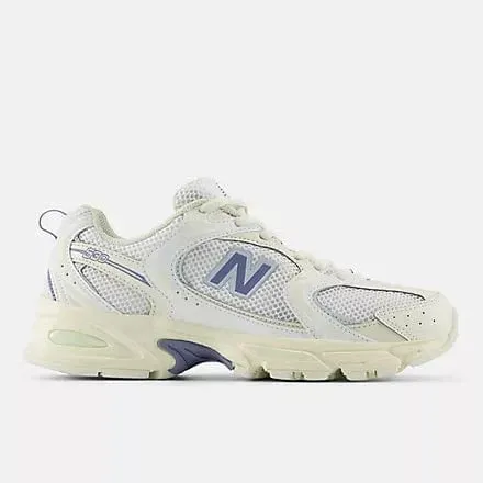 New Balance Unisex 530 Sneakers- Cream/ Blue