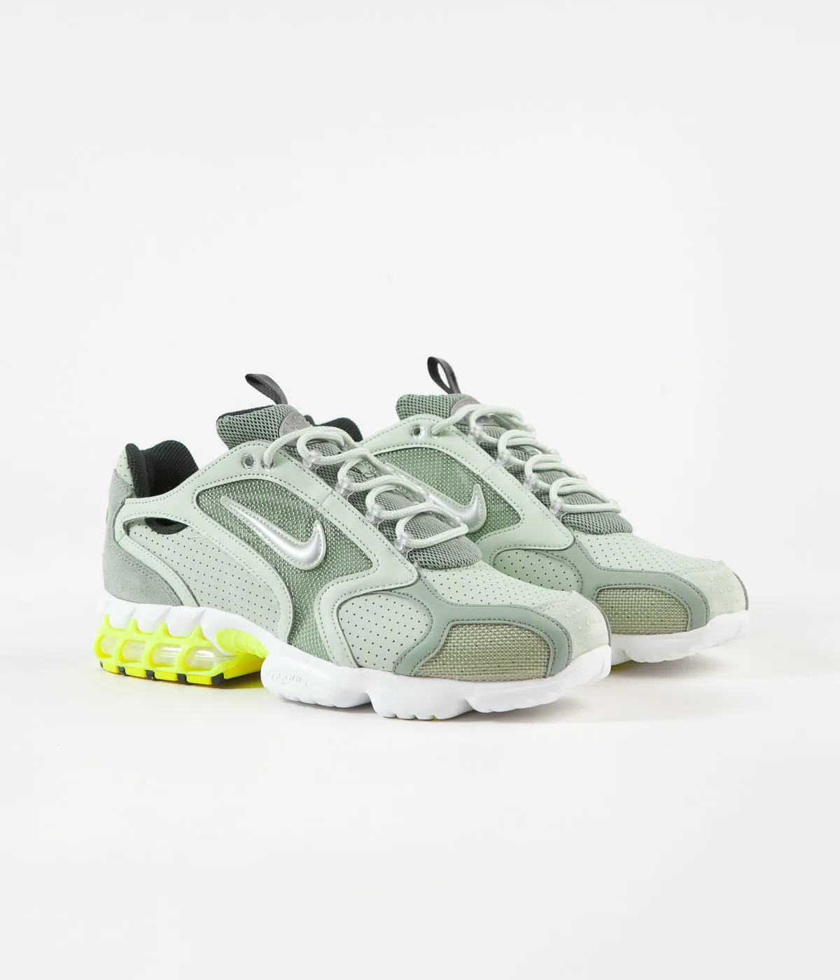 Nike Air Zoom Spiridon Cage 2 Shoes - Pistachio Frost / Metallic Silver